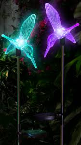 Color Changing Solar Hummingbird Garden Lights To Embellish Your Beautiful Garden Check It Out Now Solar Lights Garden Solar Garden Lanterns Solar Fountain