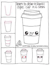 Keeping it kawaii, just color in some dots for the eyes, and then draw the noses, mouths, and whiskers. Kawaii Coffee Kawaii Step By Step Drawing Novocom Top