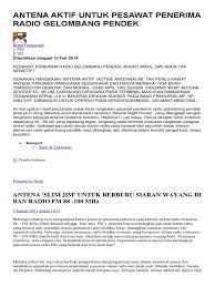 We did not find results for: Antena Aktif Untuk Pesawat Penerima Radio Gelombang Pendek