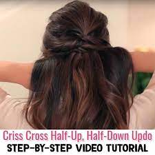 Half Up Half Down Easy Hairstyle Step By Step Video Tutorial 10 Easy Hairstyles For School Wor Lazy Girl Hairstyles Easy Everyday Hairstyles Easy Hairstyles
