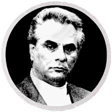 John Gotti The Teflon Don Round Beach Towel