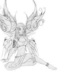 Fairies are a wonderful coloring subject. Goth Punk Fairy Black White Fairy Coloring Mermaid Coloring Pages Fairy Coloring Pages