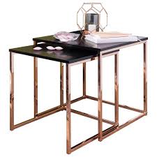 35 x 35 x 32 cm, gehobelt, natur online bestellen oder reservieren & abholen im fachcentrum | bauhaus. Zwei Beistelltische In Quadrat Form Hochglanz Schwarz Kupfer Wateno