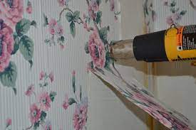 Using A Heat Gun To Remove Wallpaper A Farmhouse Reborn