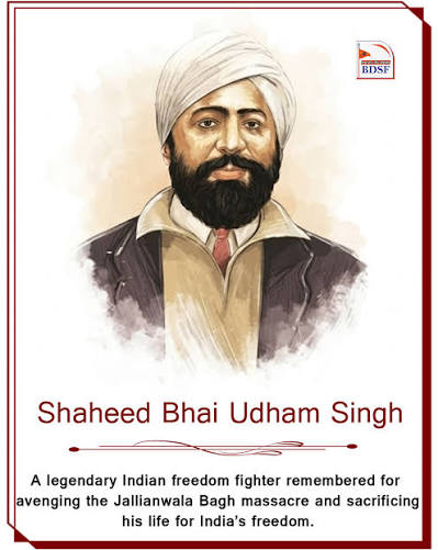 On his 126th birth anniversary, the nation remembers Shaheed Udham Singh - a fearless revolutionary who dedicated his life to justice and freedom. Born in 1899 in Sunam, Punjab, he avenged the