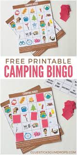 Taking The Kids Camping This Free Printable Camping Bingo Game Is Sure To Keep Them Entertained Camping Bingo Camping Crafts Camping Activities For Kids