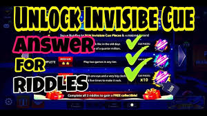 Like and subscribe for more #8ballpool #invisiblecue song. 8 Ball Pool How To Solve Riddles To Win Invisible Cue Pieces Amazing Offers Youtube
