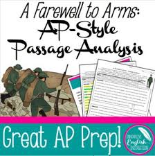 A Farewell To Arms Ap Style Passage Analysis Of Hemingway S Drafts In 2020 Assignment Sheet A Farewell To Arms Analysis