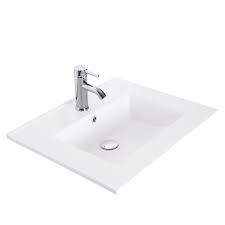 Here are the different styles of drop in bathroom sinks and furniture that might interest you:first,design sink hidden table, both agree on the same color. Eclife White Ceramic Rectangular Drop In Bathroom Sink With Faucet And Overflow Wayfair