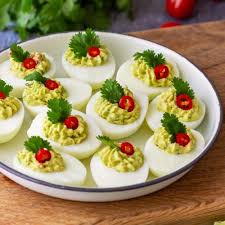 Guacamole Deviled Eggs Recipe Happy Foods Tube Recipe Food Guacamole Deviled Eggs Happy Foods