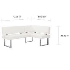 Build a custom corner banquette bench. Somette Leah White Nook Corner Dining Bench