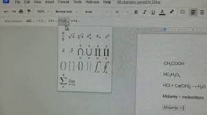 How To Type Subscripts And Equations In Google Docs Youtube