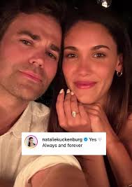 The Vampire Diaries” star Paul Wesley is engaged to GF Natalie Kuckenburg!  She shared the news