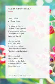 In The Garden By Thomas Hardy Garden Poems Poem A Day All About Time