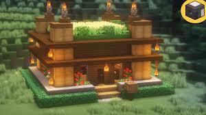 Use thicker cobblestone walls for creeper blast resistance. Minecraft How To Build A Wooden Modern House Minecraft House Ideas Youtube