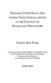 Masters thesis in art history. Title Defining Video Space Art Within Video Installations In The Context Of Spaces And Spectators Type Thesis Url Http Ualrese