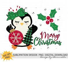 Merry Christmas Penguin Png Sublimation Design Digital Etsy In 2021 Christmas Penguin Framed Art Prints Sublime