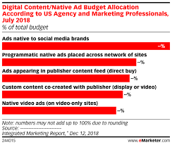 digital content native ad budget allocation according to us