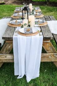 Rustic fall table setting ideas for outdoor celebrations. Lovely Outdoor Table Decor For A Dinner Al Fresco Get Ideas For Outdoor Table Settings Tha Dinner Table Decor Outdoor Table Decor Dinner Party Table Settings
