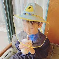 Protective Anti Spitting Hat Splash With Face Mask Shield Cap Kids Double S F4c0 Fashion Clothi Em 2020 Chapeus Para Criancas Mascara Para Criancas Modelo De Mascara