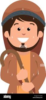 Saint joseph manger character vector hi-res stock photography and images