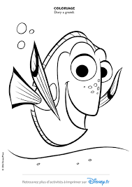 Cette page vous présente les d'animation, et dessins animés. Dessin A Colorier De Dory Du Film Le Monde De Dory