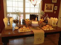 Food Table Display At A Couple S Shower Or Bridal Shower Using Decorative Trunks From Hobby Lobby Food Display Table Bridal Shower Menu Couple Wedding Shower