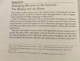 Not a day goes by that i don't hear froma passionate reader of the book—some of themparents who remember. Solved Case 2 13 Damaging Reviews On The Internet The Re Chegg Com