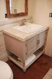 Want to shop bathroom vanities nearby? For Comparison Furniture Vanity With Legs Against A Corner Wall Note That There Is No Backsplash Along Diy Bathroom Vanity Diy Bathroom Diy Bathroom Remodel
