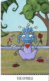 Monstarot transports us to an rws dreamworld populated by a diverse array of adorable monsters. Featured Card Of The Day The Empress Monstarot From Joanna Nelson Studio Tarot By Cecelia Tarot Card Decks Tarot