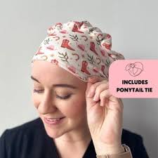 Yee Haw Scrub Hat, Soft Stretchy Euro Style Scrub Cap, Western Surgical Hat 