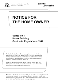Therefore, any costs associated with these actions will not be. Https Www Commerce Wa Gov Au Sites Default Files Atoms Files Notice For Home Owner Aug2013 Pdf