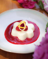 Lemon Panna Cotta With Raspberry Coulis Southern Lady Magazine Recipe Panna Cotta Lemon Panna Cotta Raspberry Coulis