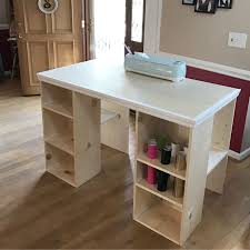 Diy Cricut Craft Table My Hubby S Awesome Just Add Paint Craft Table Diy Craft Table Bookshelves Diy
