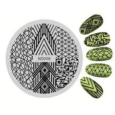 nicole diary 008 pattern stamping nails image plate