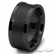 Mens Wide Black Or Silver Stainless Steel Comfort Fit Mans Womens Wedding Band 10m Mens Wedding Rings Black Stainless Steel Wedding Bands Black Wedding Rings