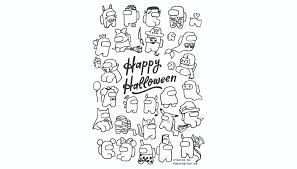 Drawing house for learning colors and coloring pages a dog for kids. Amandarachlee On Twitter Happy Halloween Among Us But Make It Halloween Costume Party As A Little Halloween Present To You I Made It Into A Colouring Sheet For You Guys