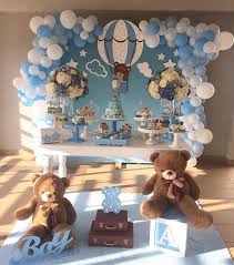 Baby Shower Sebastian Tematica Osito Aerostatico Gracias Monivera01 Temas De Baby Shower De Nino Babyshower Decoracion Decoraciones De Baby Shower Para Ninos