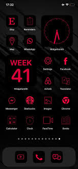 300 Ios 14 App Icons Red Black App Covers Custom Your Home Screen In 2021 Black App App Icon App Covers