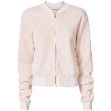 Cotton Citizen Women S Thermal Zip Bomber Jacket 225 Liked On Polyvore Featuring Outerwear Jack Bomber Jacket Light Pink Bomber Jacket Pink Bomber Jacket