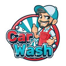 Car Wash Cartoon Logo With Man Using Car Wash Apron Character Design Vector Ill Sponsored Ad Sponsored Car Logo Character Car Logo Design Cartoon Logo