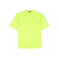 Black And Yellow T Shirt Mens Balenciaga Neon Yellow Cotton T Shirt Balenciaga Cloth Roupas