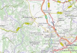 Carte Michelin Saint Romain Le Puy Plan Saint Romain Le Puy Viamichelin