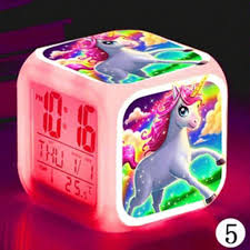 Yellow alarm clock, alarm clock yellow alarm device, clock watch design material, digital clock, happy birthday vector images, color png. Cute Colorful Cartoon Unicorn Alarm Clocks Led Light Alarm Clock Cartoon Buy At A Low Prices On Joom E Commerce Platform