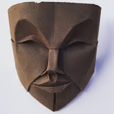 Origami face by Fynn Jackson. Folded by me