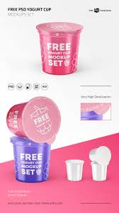 Download Free Psd Yogurt Cup Mockup Set Free Psd Templates