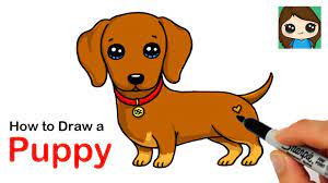 Some of the dogs i do not know the origin of. How To Draw A Dachshund Puppy Dog Easy Youtube