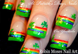 After writing the st patrick day special i couldn't help doing st patrick nails myself. Nail Art By Robin Moses St Patrick S Day Nail Art 2016 St Paddys Nails St Patricks Nails Shamrock Nails Shamrock Design