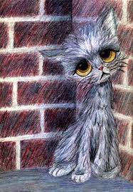 alley cat colored pencil drawing cat colors cats illustration alley cat
