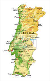 Karte portugal, landkarte, satellitenbilder und hybridansicht. Portugal Erleichterung Karte Fototapete Fototapeten Viana Setubal Fahrte Myloview De